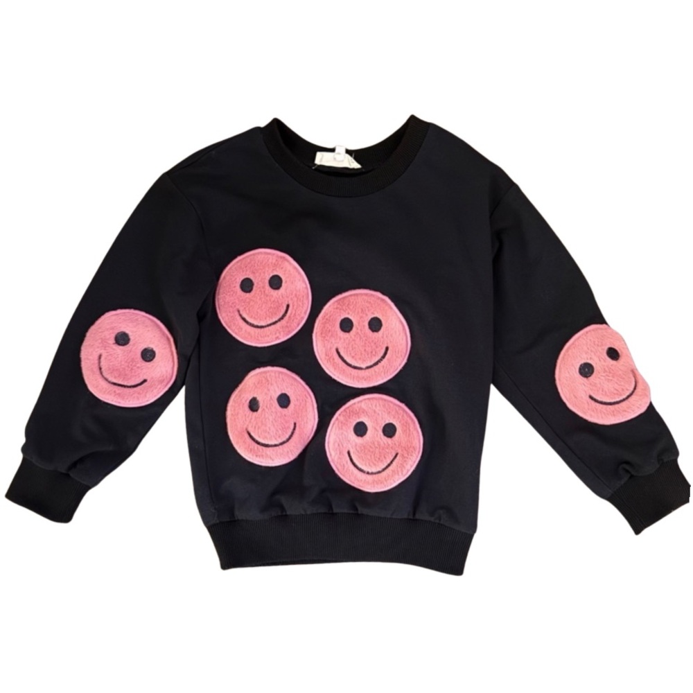 Truly Me Girls hot pink fuzzy face sweatshirt in size 5 like new condition